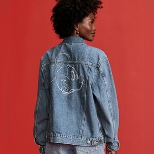 NWT Old Navy x Disney© Mickey Mouse Logo-Graphic Jean Jacket (Unisex - Men's Md)